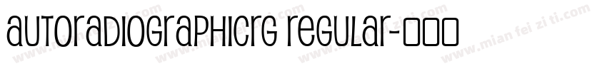 AutoradiographicRg Regular字体转换